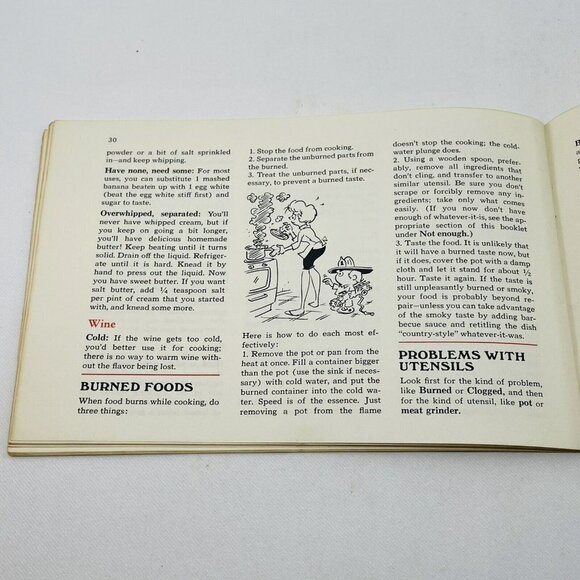 Reader Digest Cookbook Common Cooking Crises Book Guide Handbook Cartoon Picture - Picture 10 of 10